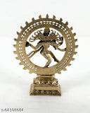 Pure brass Natraj Shiva God Idol (1kg), intricately crafted Indian art piece depicting the Dancing God, symbolizing cosmic cycles