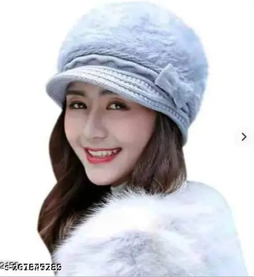 pack of 1 Assorted colour Women Pure New Wool Solid - Woolen Cap