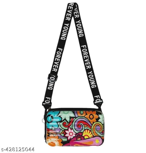 Multicoloured acrylic sling bag, elegant design