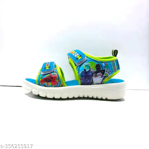 Colorful, cartoon-themed Ben2 sandals with velcro straps