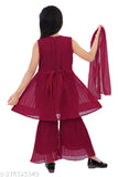 Georgette embroidered kids kurti & churidar, 4-5 years size, India