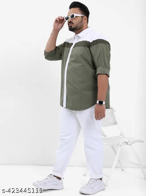 White denim Plus-size SilmFit jeans for men, solid net pattern, next level fashion statement
