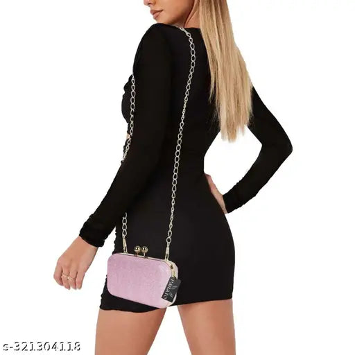 Premium designer clutch, black leather, gold chain strap, multiple compartments, party accessory for women and girls, high quality, top quility bags, party wear handbag, shoulder bag with a purse
