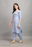 Paper Silk kurta set with rayon palazzos, three-quarter sleeves, Indian traditional woven design, single size S-XXXL