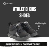 DECONDS athletic kids shoes, black, soft material, for boys and girls, ages 2 to 45 years, with free socks