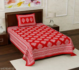 Color 100% Premium Cotton Floral Printed Single Bedsheet 1 Pillow Cover 150 x 220cm