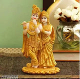 Resin Radha Krishna idol, Indian god figurine, 4.5cm tall, 7.5cm wide