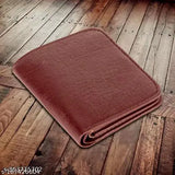 Solid faux leather bifold compact wallet for men with 6 card slots, transparent ID window, and coin pocket - high-quality minimalist design