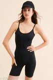Lycra sleeveless women's trendy jumpsuit - stylish solid net fashion, size S-XL