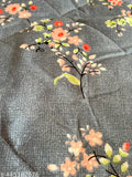 Blue and pink cotton blend single bed comforter, vibrant home decor accent on a bed