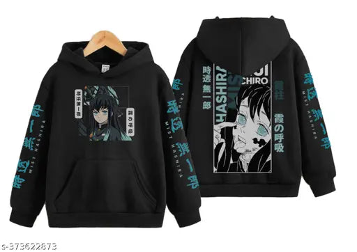 Eshaaver (TM), MUICHIRO TOKITO Animie Printed Unisex Hoodie l Premium Quality Animie Hoodies