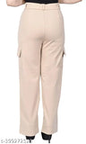 Four-pocket women's premium cotton relaxed fit cargo pants