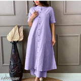 Beautiful Khata Cotton Set, single solid-colored kurta with palazzos - Indian cotton apparel for S, M, L, XL, XXL, XXXL sizes
