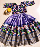kids floral printed satin lehenga choli set, short sleeves and chunni, 2 years new model party wear, Indian origin