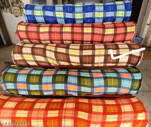 Brown RichLINEN Polar Fleece Check Design Soft Blanket, ideal for home/office/travel use
