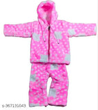 Woolen Baby Boys & Girls Sweater Pajamas (Assent), printed net pattern, long sleeves. Soft, comfortable, and durable for all day wear