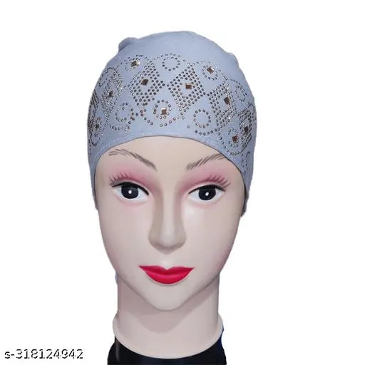 A white cotton hijab cap