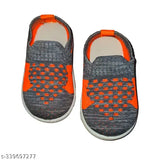 Gray and orange kids sandals