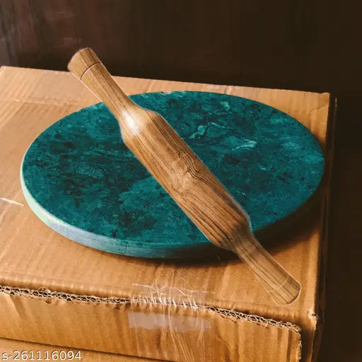 Marble Chakla Belana Roti maker, diameter 9 inch rolling pin for Indian flatbread baking