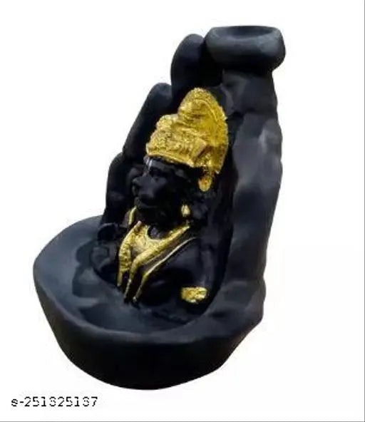 Polyresin Balaji Hanuman ji Statue Incense Holder, decorative showpiece with free incense cones, perfect for mindfulness and meditation