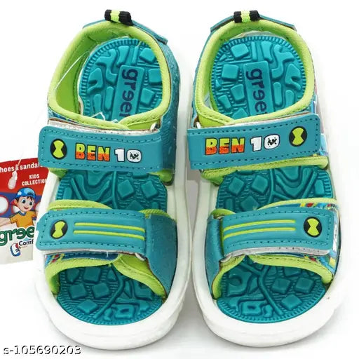 Ben 20 summer sandals, green straps, adjustable buckles for kids