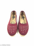 Women's pink canvas flatforms with slip-on fastening and embellished net detail, comfortable and unique style