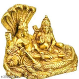 Metal Laxmi Narayana Ji God Idol, symbolizing compassion, wealth, and blessings for spiritual prosperity, handcrafted in India