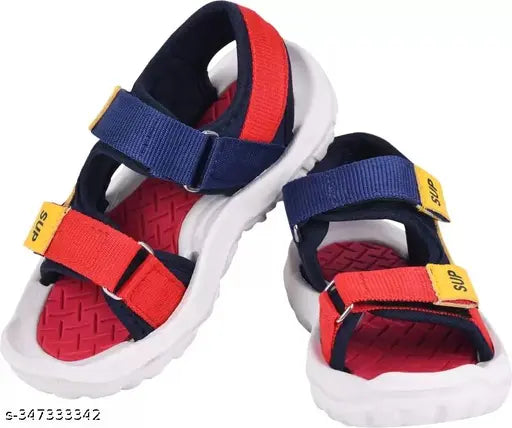Combo pack of 2 casual Velcro shoes and sport sandals for kids, textured net design with mesh sole and PVC fastening, ideal for boys and girls ages 18 months to 4 years old. Made in India