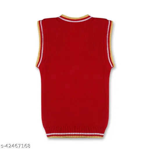 Multicolor acrylic sweater pack (3 pcs) - Knitco's breathable, cozy vest for boys, suitable for everyday wear