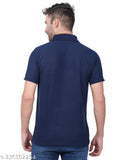 Multicolor polycotton SAIKSA men's polo half sleeve T-shirt pack of 2, featuring navy blue & maroon options in sizes S-XXL. High-quality formalwear for any occasion