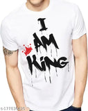 Premium Designer white polyester t-shirt with short sleeves and printed pattern, size S (18in chest, 26in length)