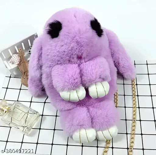 Purple animal print crossbody sling bag