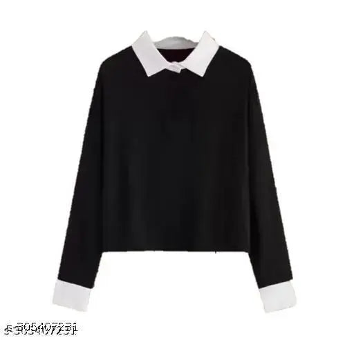 Premium cotton women's long-sleeve tee, solid color, 100% cotton, regular fit, machine washable