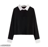 Premium cotton women's long-sleeve tee, solid color, 100% cotton, regular fit, machine washable