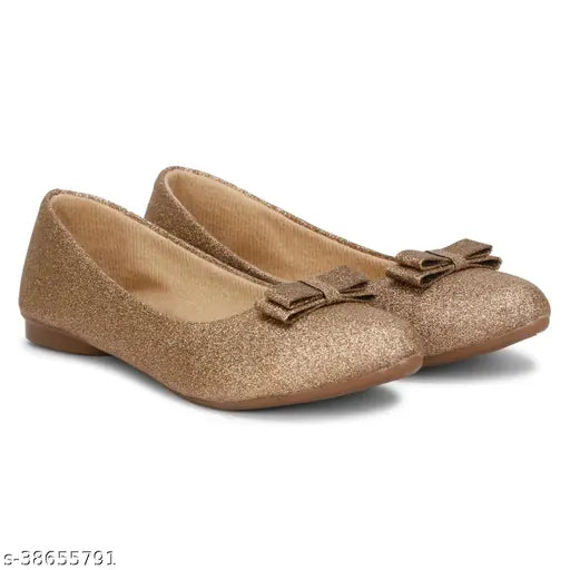 Synthetic leather slip-on ballet flats for women and girls, solid pattern in multiple sizes: IND-3 to IND-8 from Indian origin