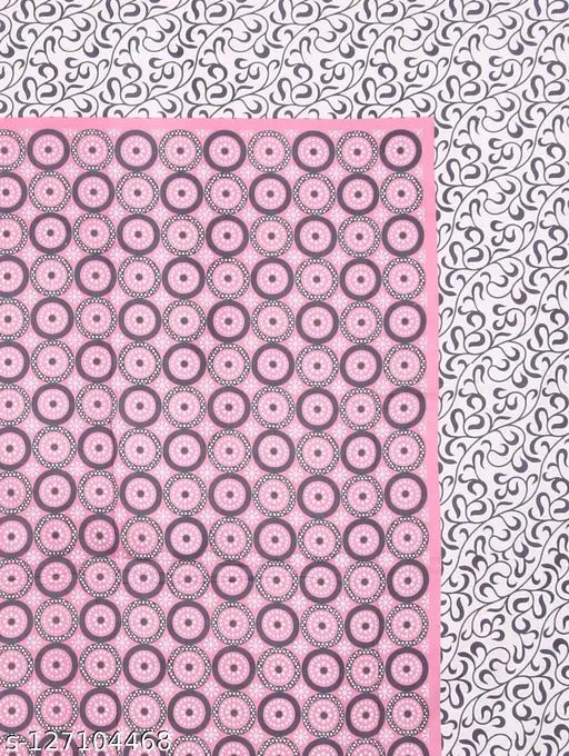 My UniqChoice Pink Color 100% Cotton Jaipuri Traditonal Double BedSheet With 2 Pillow Cover