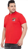 Premium cotton men's checkered T-shirt, plus size fit and versatile style for all occasions