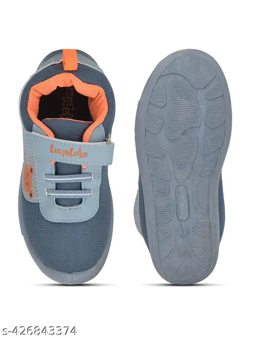 Liberty Casual non-lacing kids' shoes with black upper and white sole