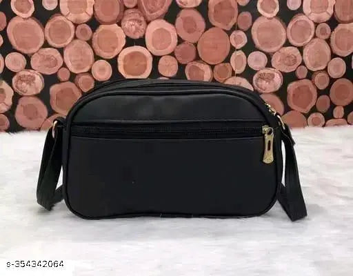 Black leather zip wallet with multiple card slots