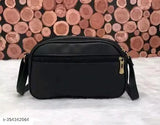 Black leather zip wallet with multiple card slots