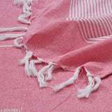 Pink Rose Handloom Cotton Double Bed Sheet & Pillow Covers, breathable & durable for summer