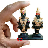 Gold Marble Vittal Rukmani Statue 3 inch, elegant home ornament for religious spaces
