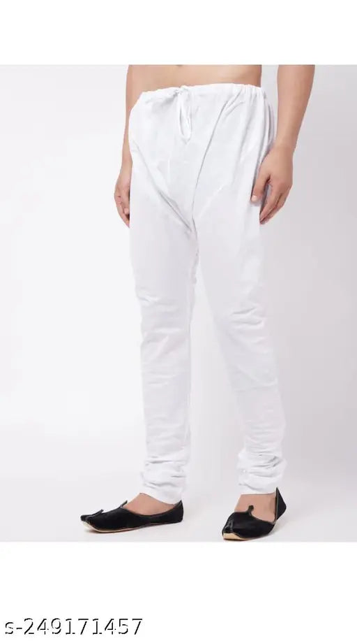 White cotton slim fit men's pajamas