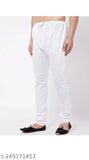 White cotton slim fit men's pajamas