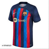 Striped short-sleeved Barcelona jersey, polyester, Lawendowski, size N, India origin
