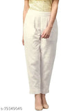 Stylish, cotton-blend trousers for daily wear with pocket and elastic back. Solid, comfortable, easy wash pants, suitable for office, home, travel (India origin)