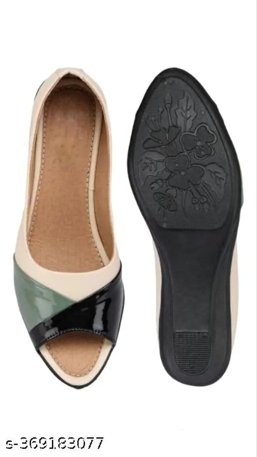 Synthetic leather women's casual slip-on ballerina flip flops, lightweight and breathable for daily wear, India origin