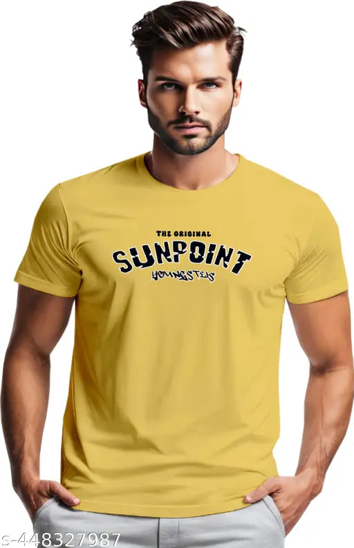 Mens Cotton Blend Round Neck T-Shirt Combo in 3 vibrant colors: Red, Gray, Blue. Soft, breathable, easy-care tees with trendy prints and comfortable fit. Perfect for everyday wear. Made in India