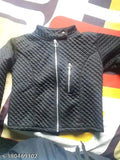 Black wool zipper sweater for girls, solid design perfect for winter wear, full of warmth and style (size 10-16 years)