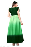 Georgette flair women's padding gown, fully stitched with zari woven net pattern, short sleeves, various sizes available (S-XXL), Indian origin